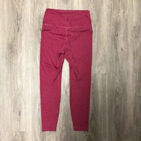 Nike Dri Fit Size Medium Leggings High Rise Crossover Front Workout Pants Pink - Picture 7 of 10